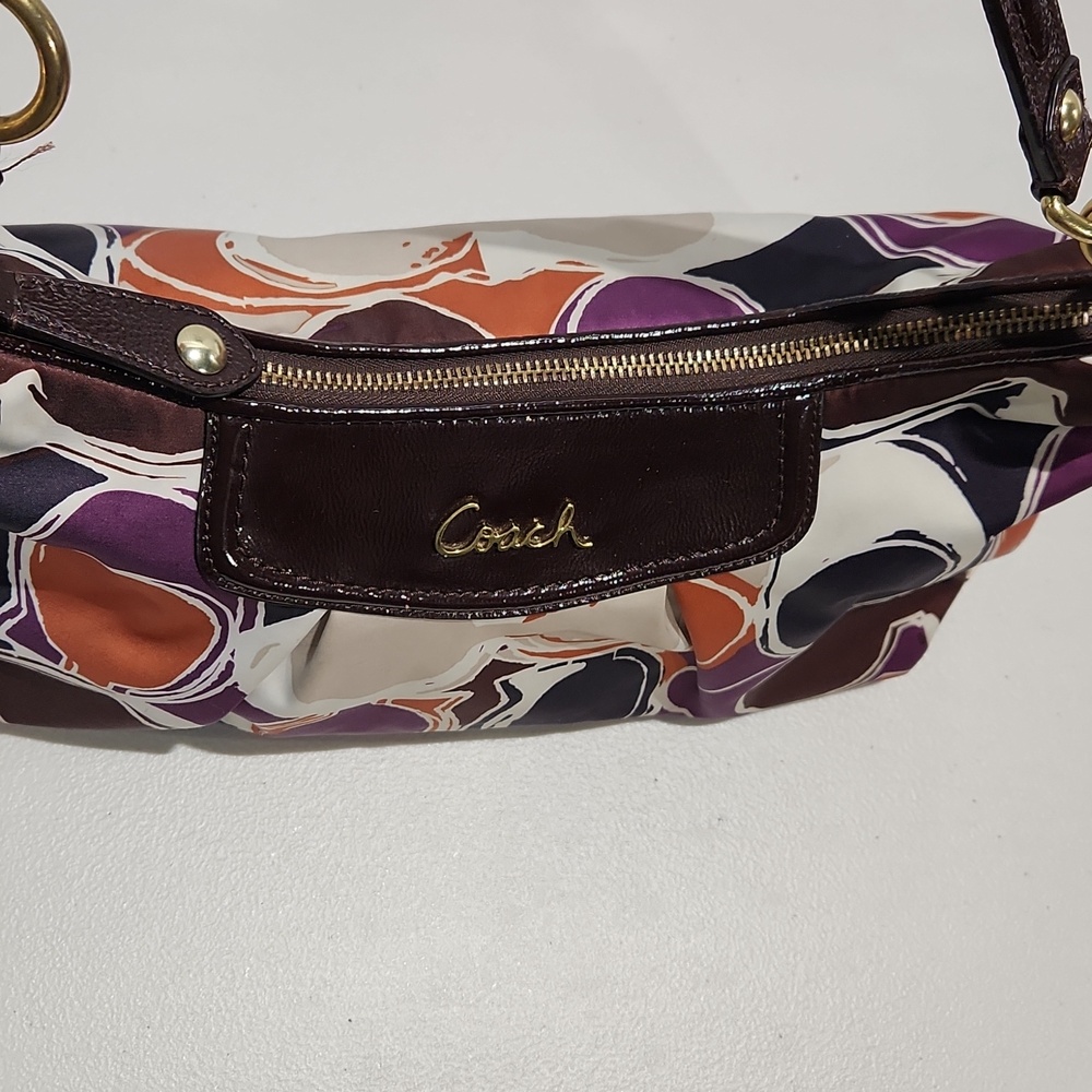 Coach Ashley Scarf Print Hobo Shoulder Bag F20063 - Picture 7 of 12
